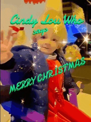 a picture of a child with the words merry christmas written on it