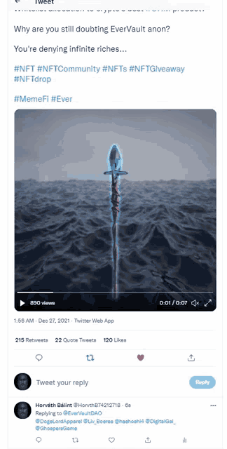 a screenshot of a twitter post about evervault anon
