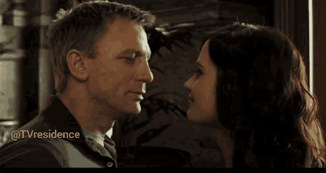 a man and a woman are kissing and the words tvresidence are on the bottom of the screen