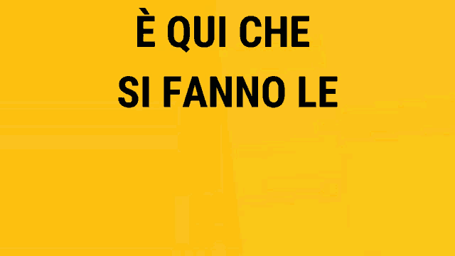 a yellow background with the words e qui che si fanno le news written in black