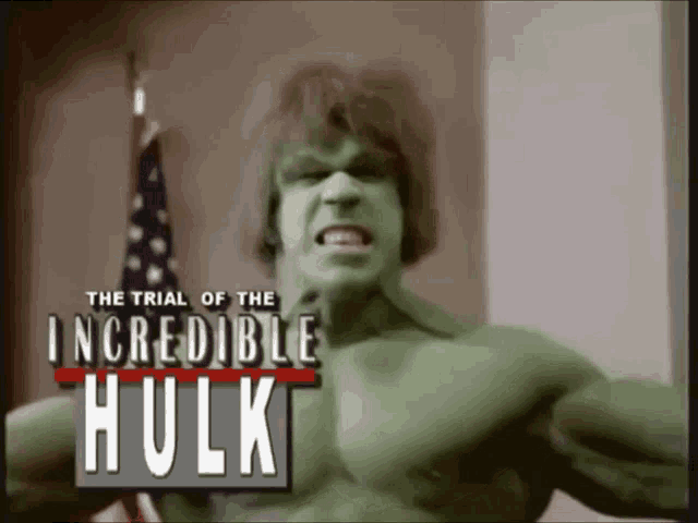 the trial of the incredible hulk shows a green hulk