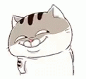 Ami Fat Cat Evil Smile GIF - Ami Fat Cat Evil Smile Line Stickers GIFs