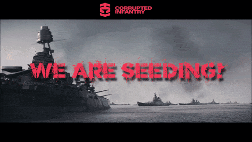 a poster for the corrupted infantry shows a battleship in the water