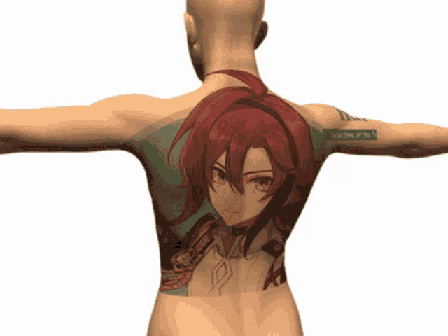 a man has a tattoo on his back that says " detective of the t "