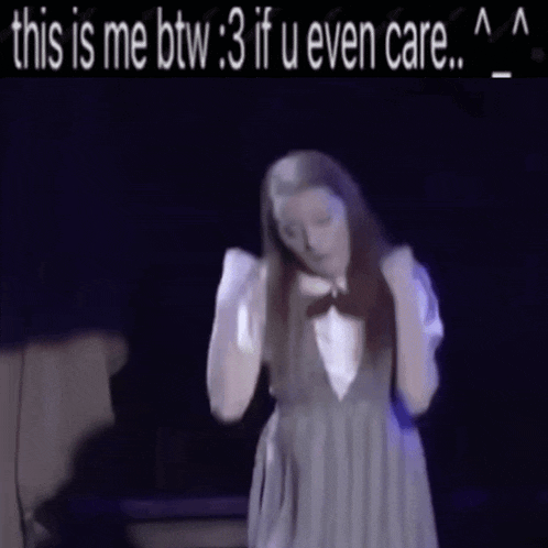 a blurry picture of a girl with the words " this is me btw 3 if u even care " above her