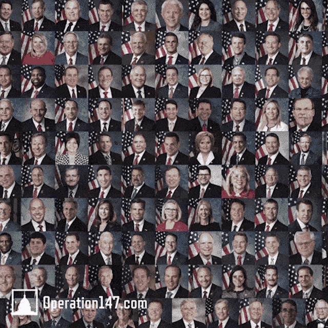a collage of portraits of people with the website operation147.com