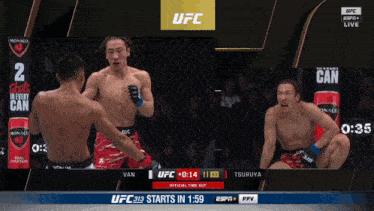 a ufc fight is being broadcast on espn