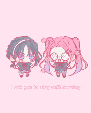 a drawing of a girl with pink hair and the words " i love you sua "