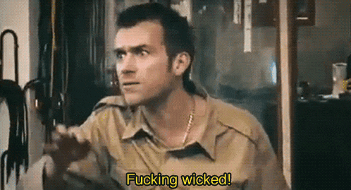 a man is saying fucking wicked in a video