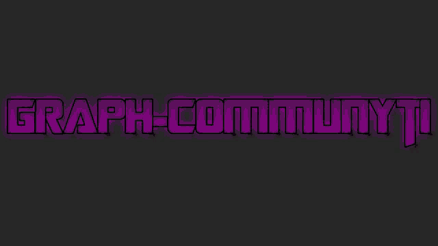 a black background with purple text that says graph-community ii