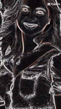 a black and white drawing of a woman 's face with the caption xcapeut