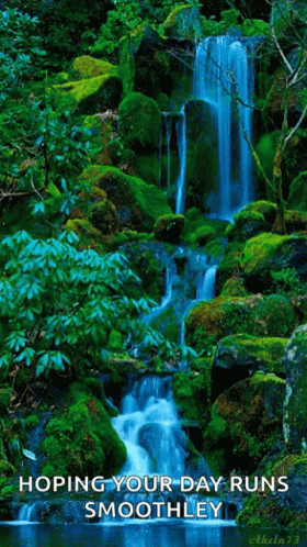 Waterfall Lake GIF - Waterfall Lake Hoping Your Day Runs Smoothly GIFs