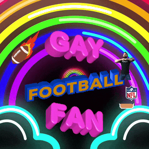 a poster that says gay football fan