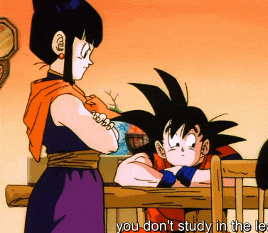 a cartoon of a woman standing next to a boy with the words " you don 't study in the lesson " at the bottom