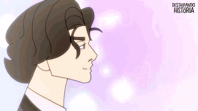 a cartoon of a man with the words destripando historia on the bottom right