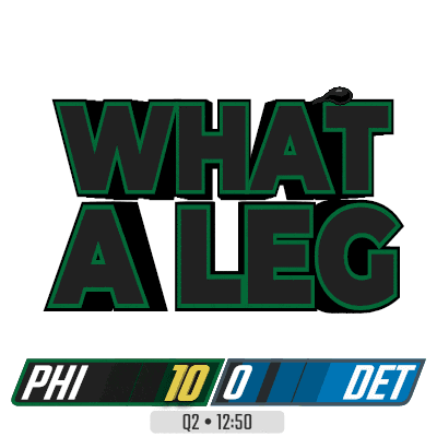 a cartoon of a football player holding up a scoreboard that says phi 10 det