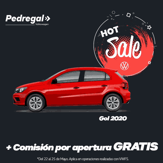 an advertisement for a red volkswagen car that is on sale for $ 196,341