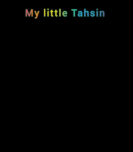 a little girl is smiling on a path with the words my little tahsin above her