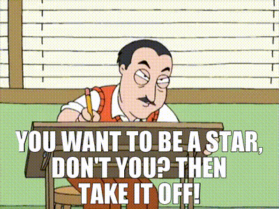 a cartoon of a man sitting at a desk with the words you want to be a star