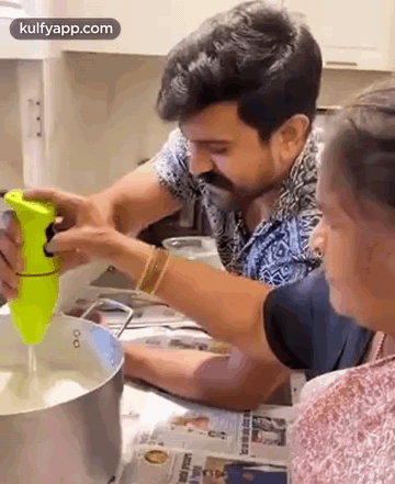 Mixing Butter With Mom During Lockdown.Gif GIF - Mixing Butter With Mom During Lockdown Butter Trending GIFs