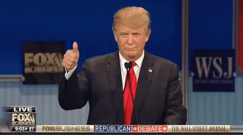 Trump Thumbsup GIF - Trump Thumbsup Smug GIFs