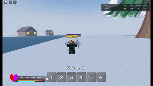 a screen shot of a video game with the word normal at the top