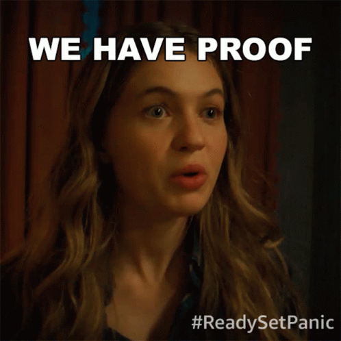 We Have Proof Heather Nill GIF - We Have Proof Heather Nill Panic GIFs