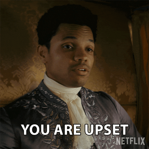 a man in a costume says you are upset netflix
