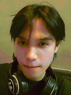 a close up of a person wearing headphones