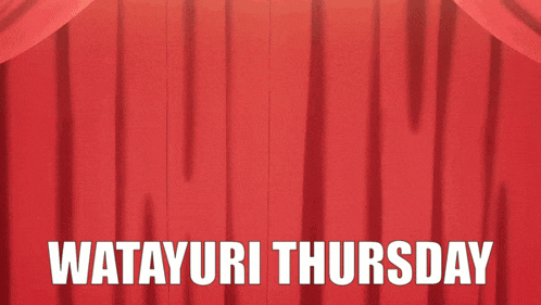 a picture of a girl with the words " watayuri thursday " below her