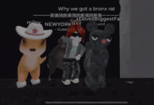 why we got a bronx rat written on a screen