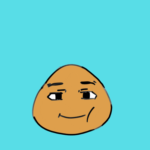 a cartoon drawing of a face with a slight smile