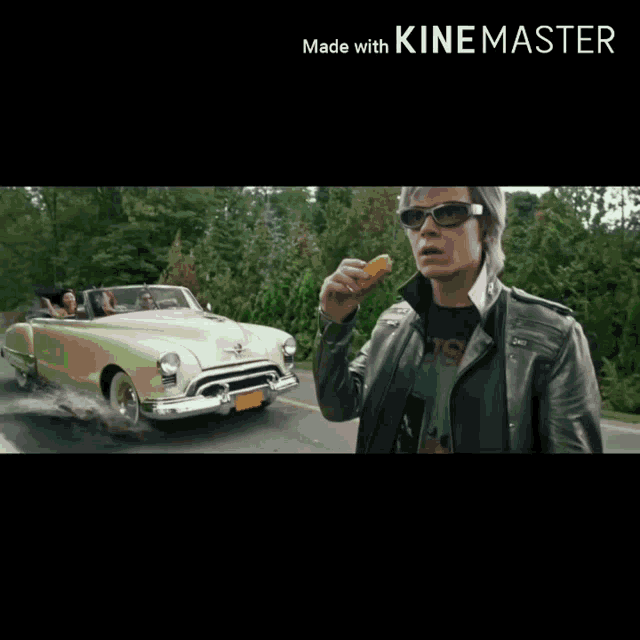 a video that was made with kinemaster shows a castle in the background