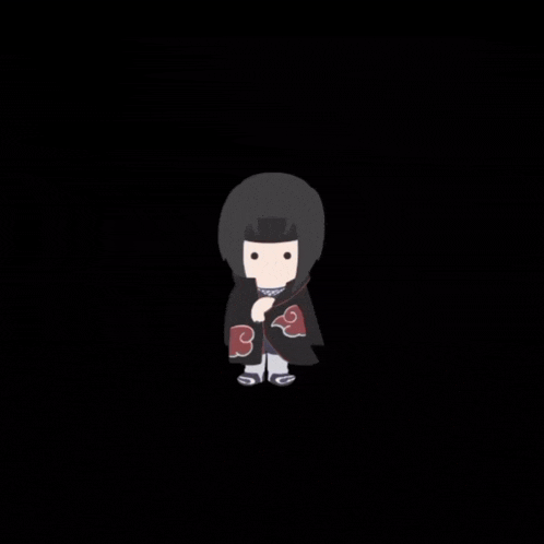 a cartoon drawing of a person with a red eye and clouds on their sleeves