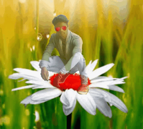 Nana K Tularam Flower GIF - Nana K Tularam Flower Selfie GIFs