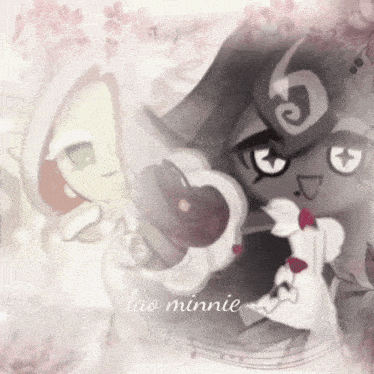 a picture of two cartoon characters with the name lao minnie