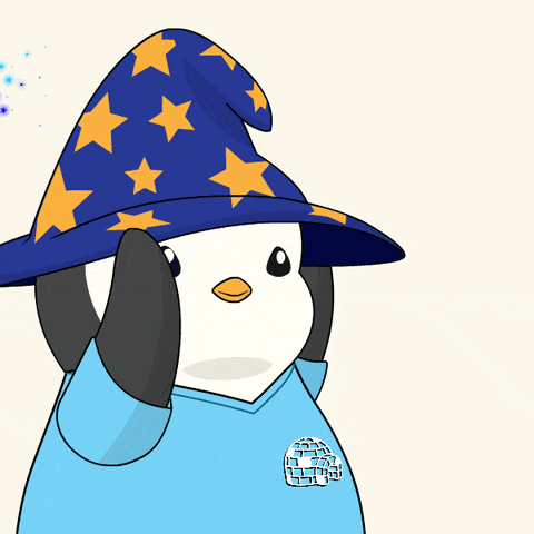 a penguin holding a birthday cake with the words happy birthday written above it