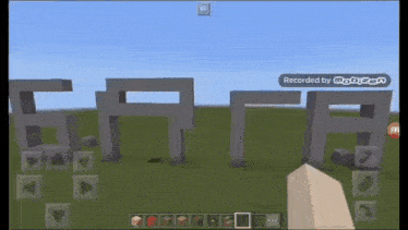 a screenshot of a minecraft game being recorded