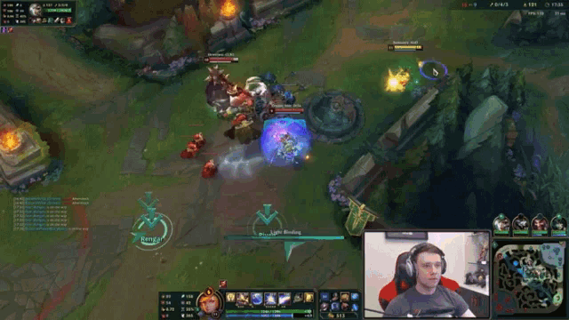 a man wearing headphones is playing a video game with the time of 12:37