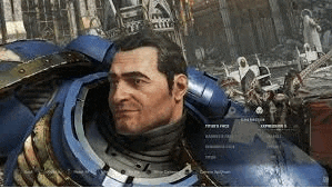 a man in a space suit is standing in a video game .