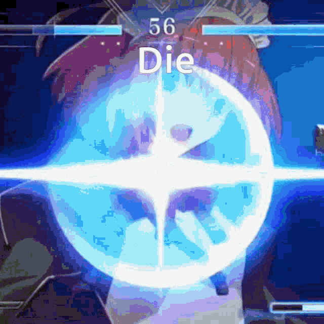 a screenshot of a video game that says die