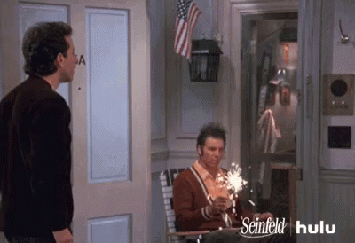 Kramer Seinfeld Happy4th Of July GIF - Kramer Seinfeld Happy4th Of July Sparklers GIFs
