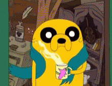 Jake Adventure Time GIF - Jake Adventure Time Coffee GIFs