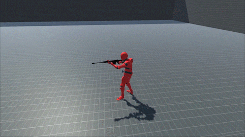 a group of robots are playing a video game and one is holding a gun