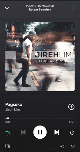 a screenshot of a music player playing a song called pagsuko