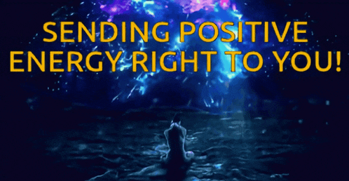 a sign that says sending positive energy right to you on it