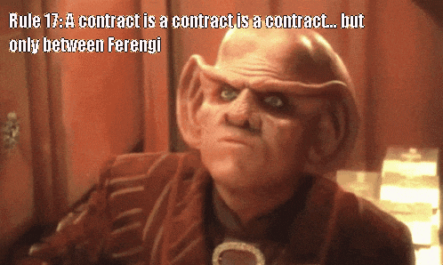 rule 17 a contract is a contract is a contract ... but only between ferenci
