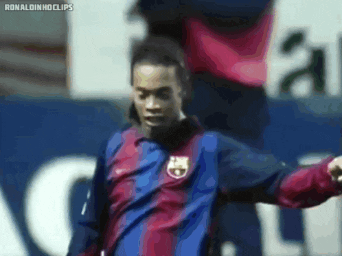 a soccer player with the word ronaldinho on the bottom