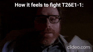 a man in a lab coat is shown with the words how it feels to fight t26e1- 1 below him