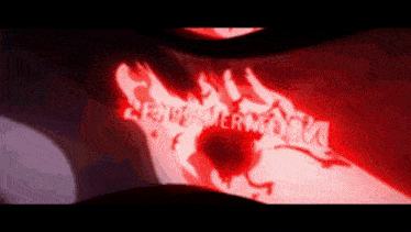a close up of a person 's face with the word forever written in red letters